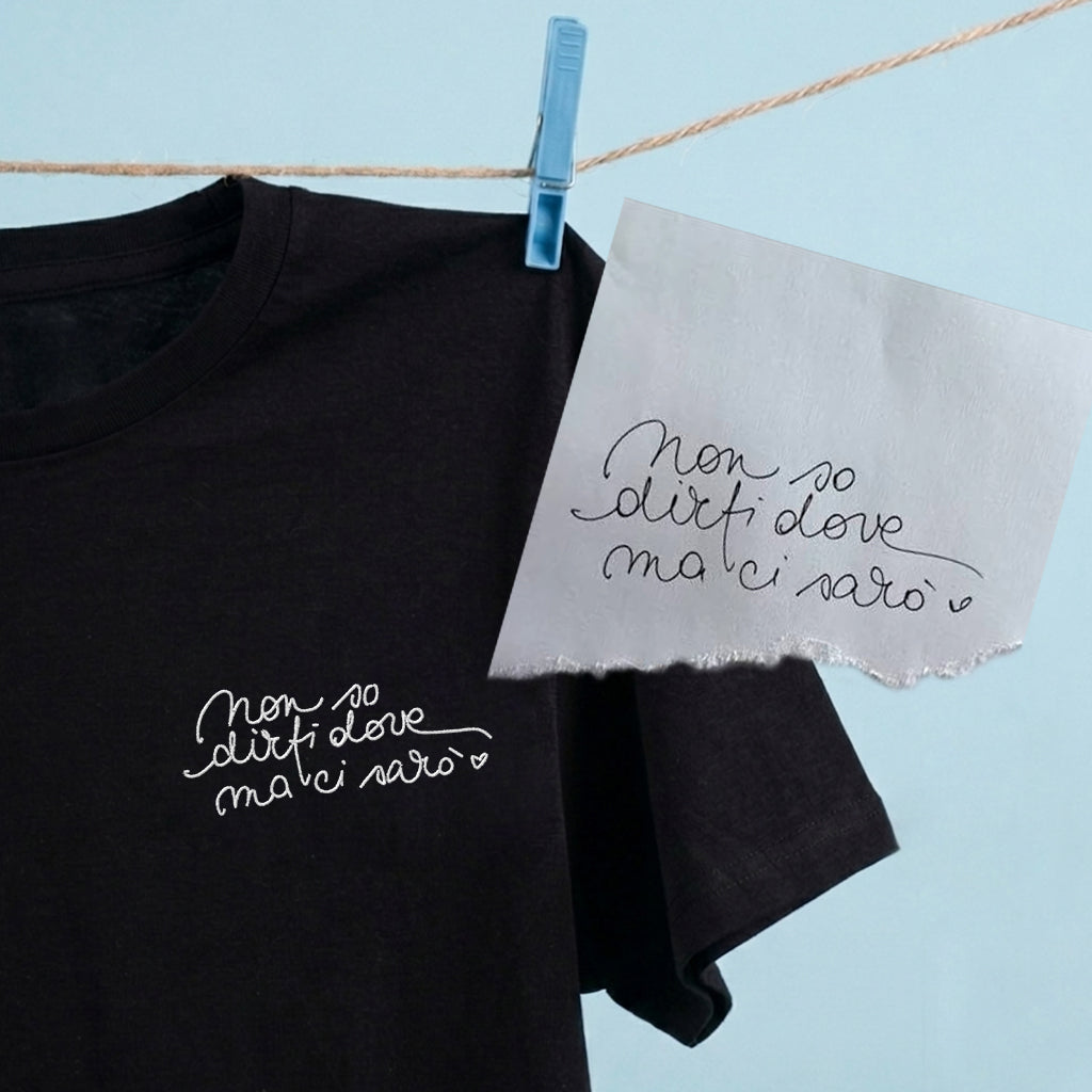 T-shirt con Ricamo Personalizzato – Calligrafia