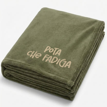 Coperta ricamata - pota che fadiga