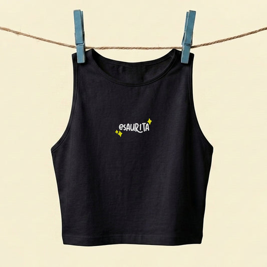 Crop Top ricamato – Esaurita ✨