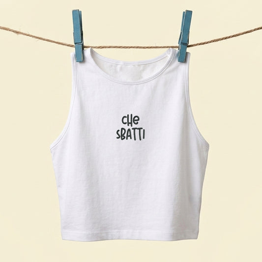 Crop Top ricamato – Che sbatti