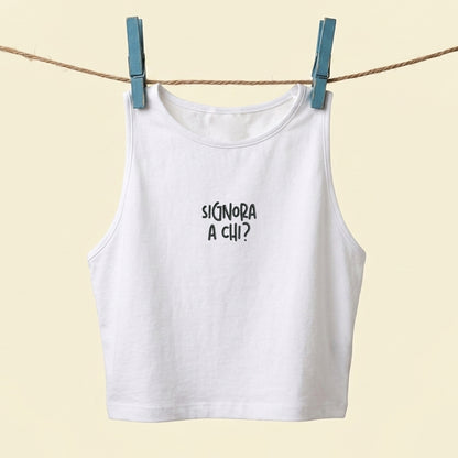 Crop Top ricamato – Signora a chi?