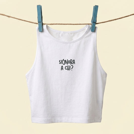 Crop Top ricamato – Signora a chi?